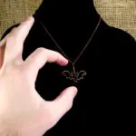 Pointed Bat - Lava Stone Pendant