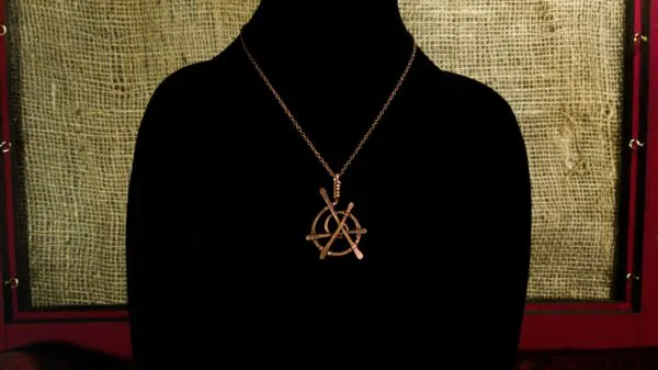 Spiral Spider's Web - Copper Pendant