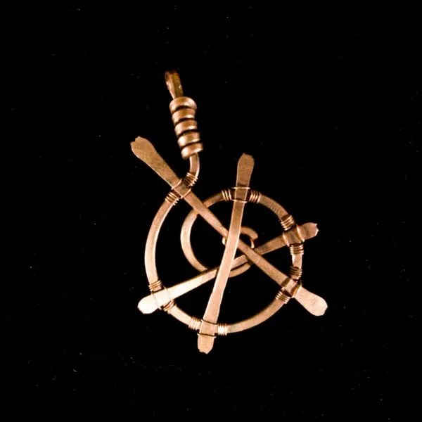 Spiral Spider's Web - Copper Pendant