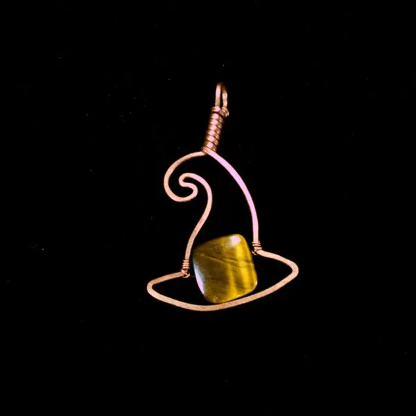 Witch Hat - Tiger Eye Pendant