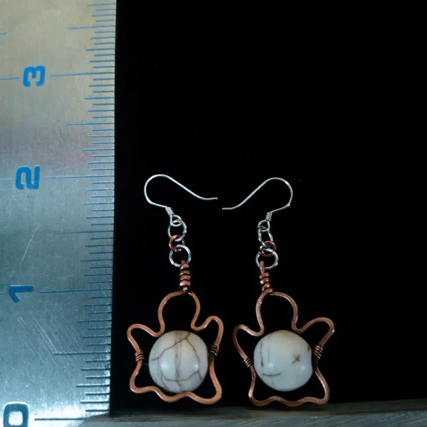 Ghost Howlite Earrings