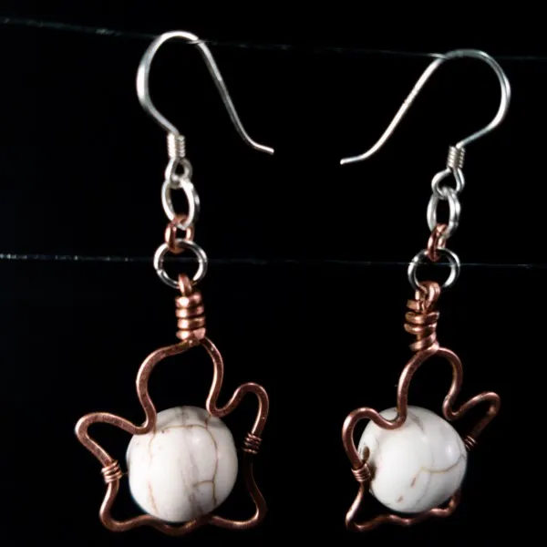 Ghost Howlite Earrings