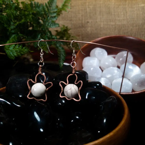 Ghost Howlite Earrings