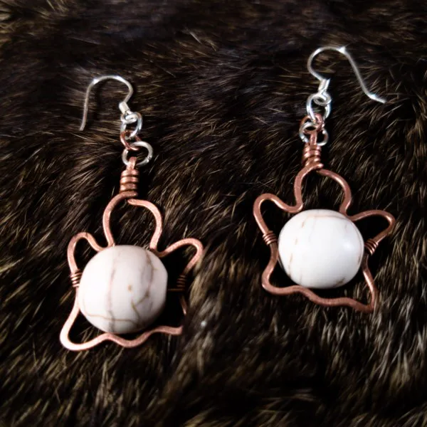 Ghost Howlite Earrings