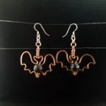 Bat Lava Stone Earrings