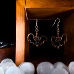 Bat Lava Stone Earrings