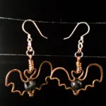 Bat Lava Stone Earrings