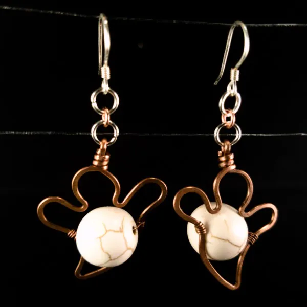 Ghost Howlite Earrings