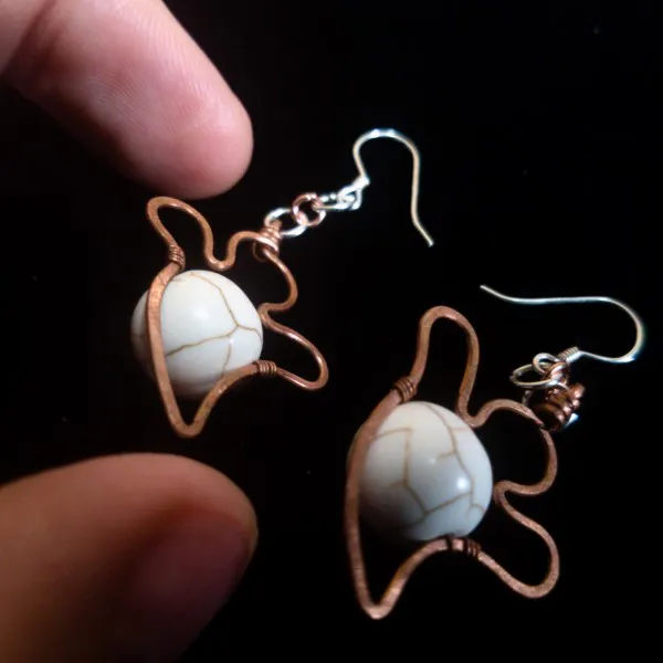 Ghost Howlite Earrings