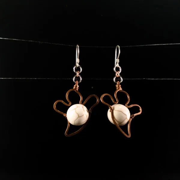 Ghost Howlite Earrings