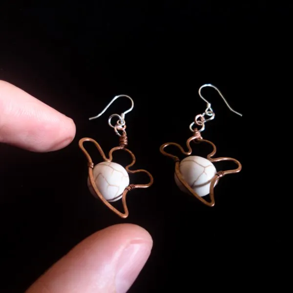 Ghost Howlite Earrings