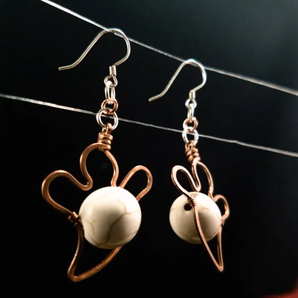 Ghost Howlite Earrings