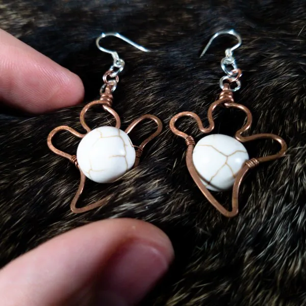 Ghost Howlite Earrings