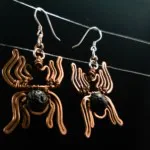 Spider Lava Stone Earrings