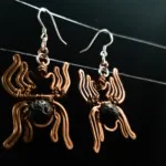 Spider Lava Stone Earrings
