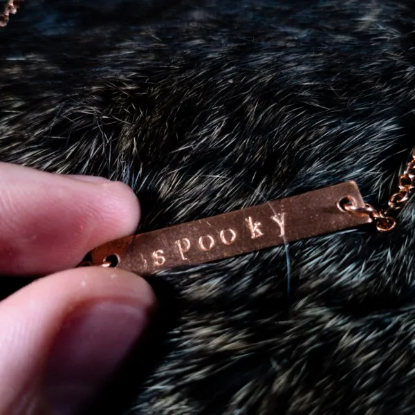 Spooky - Stamped Necklace