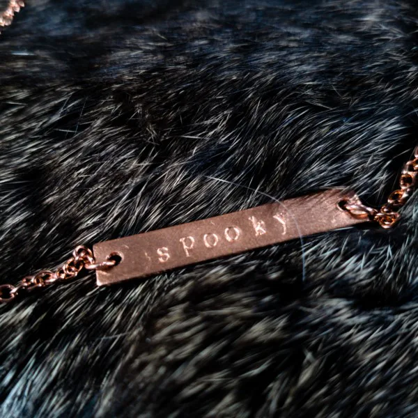 Spooky - Stamped Necklace