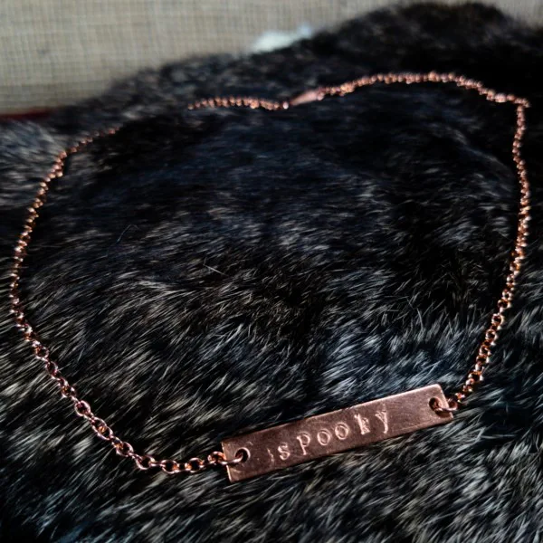 Spooky - Stamped Necklace