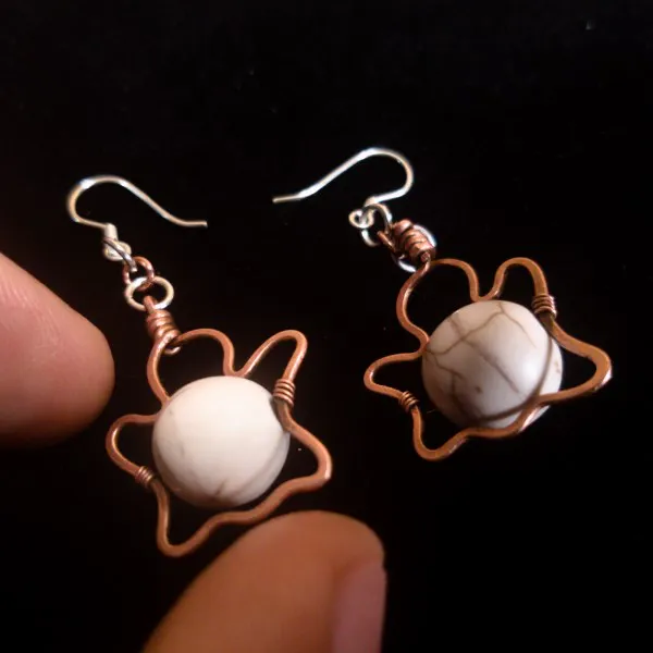 Ghost Howlite Earrings