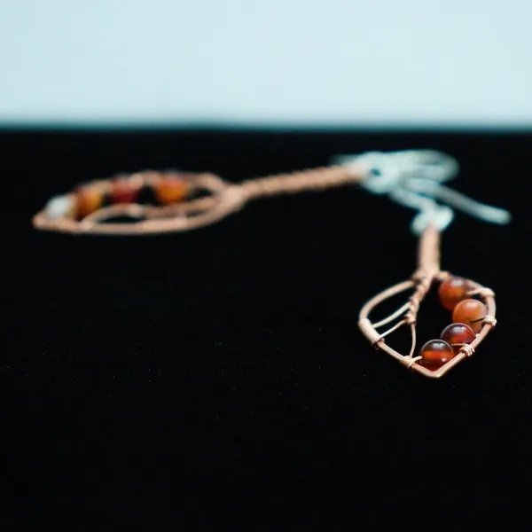 Apple Leaf Copper Earrings