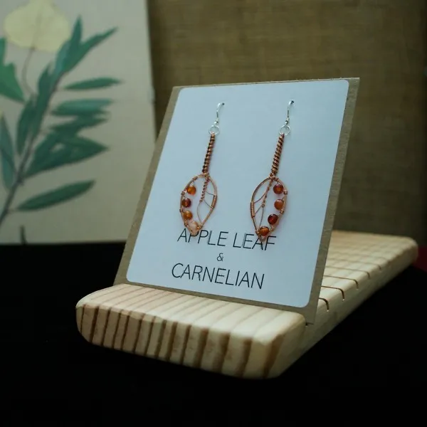 Apple Leaf Copper Earrings