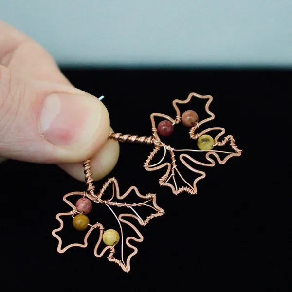 Big Leaf Maple Copper Earrings