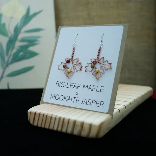 Big Leaf Maple Copper Earrings