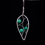 Blackthorn Leaf - Canadian Jade - Copper Necklace