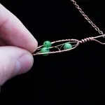Blackthorn Leaf - Canadian Jade - Copper Necklace