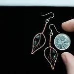 Blackthorn Leaf Copper Earrings