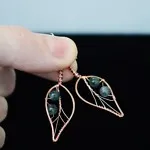 Blackthorn Leaf Copper Earrings