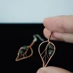 Blackthorn Leaf Copper Earrings