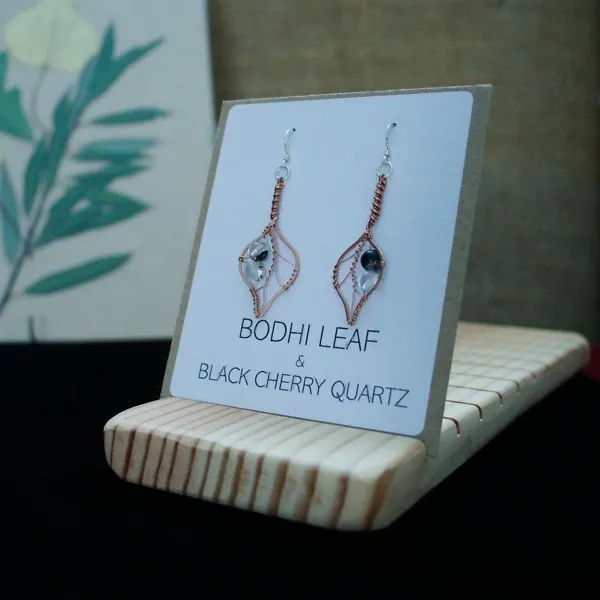 Bodhi Leaf Copper Earrings