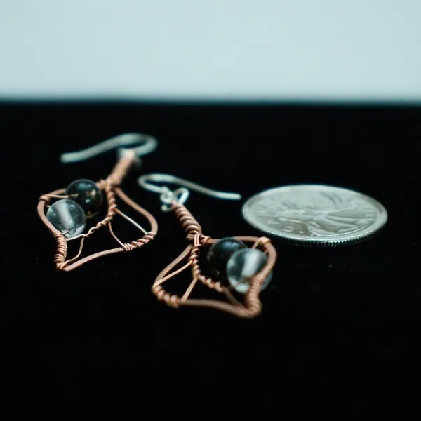 Bodhi Leaf Copper Earrings