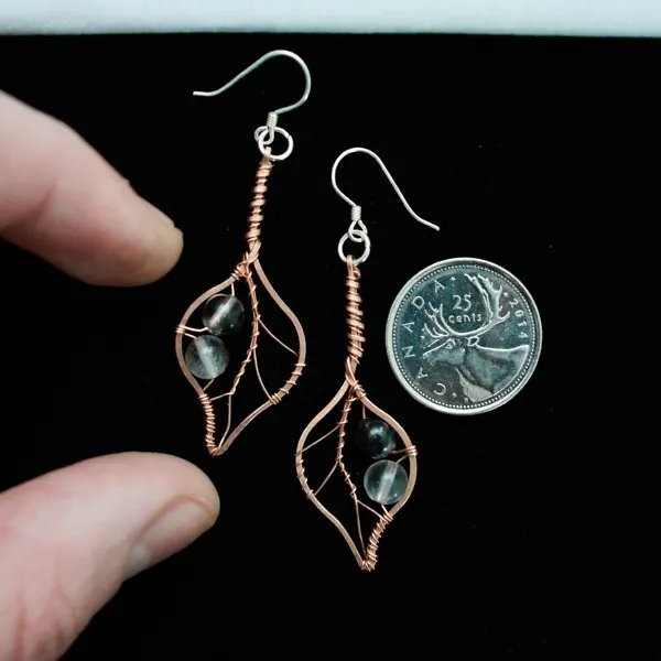 Bodhi Leaf Copper Earrings