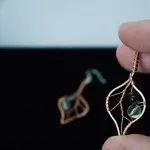 Bodhi Leaf Copper Earrings