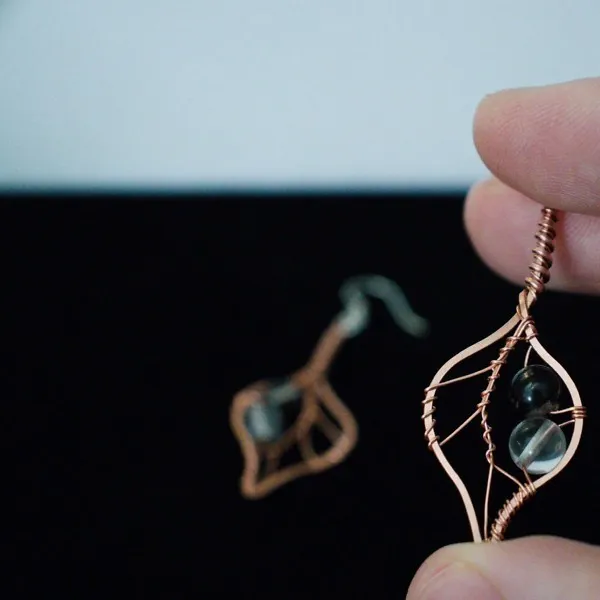 Bodhi Leaf Copper Earrings