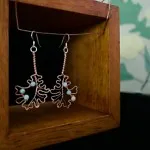 Bur Oak Leaf Copper Earrings