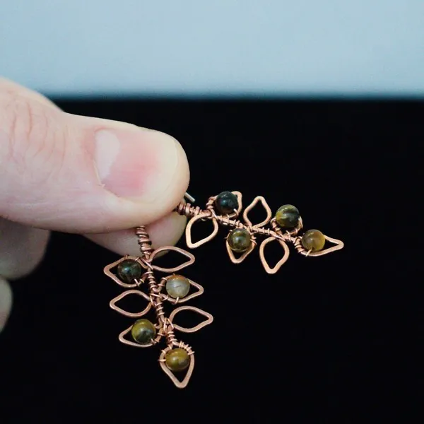 Elder Leaflet Copper Earrings