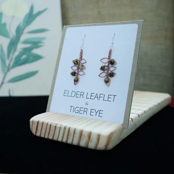 Elder Leaflet Copper Earrings