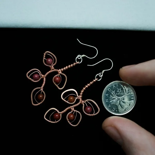 Eucalyptus Leaflet Copper Earrings