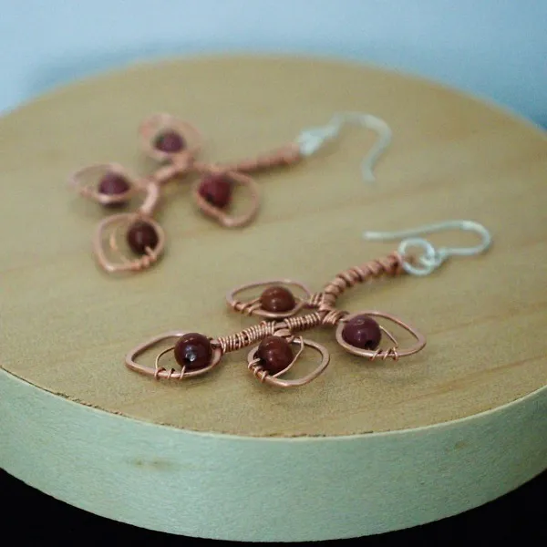 Eucalyptus Leaflet Copper Earrings