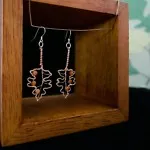Hawthorn Leaf Copper Earrings