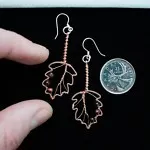 Hazel Leaf Copper Earrings