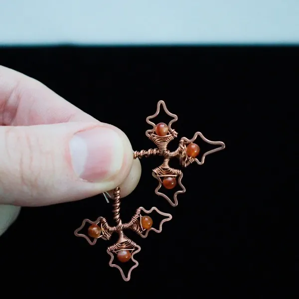 Holly Leaf Copper Earrings