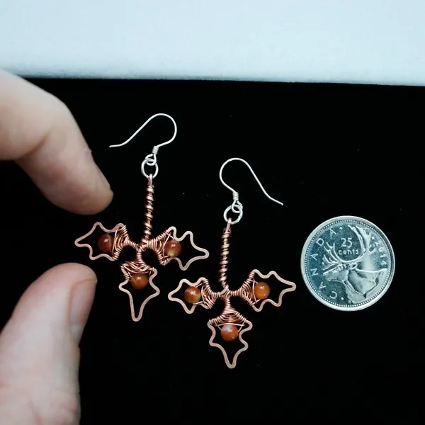 Holly Leaf Copper Earrings