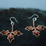 Holly Leaf Copper Earrings