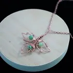 Poison Ivy Leaflet - Canadian Jade - Copper Necklace