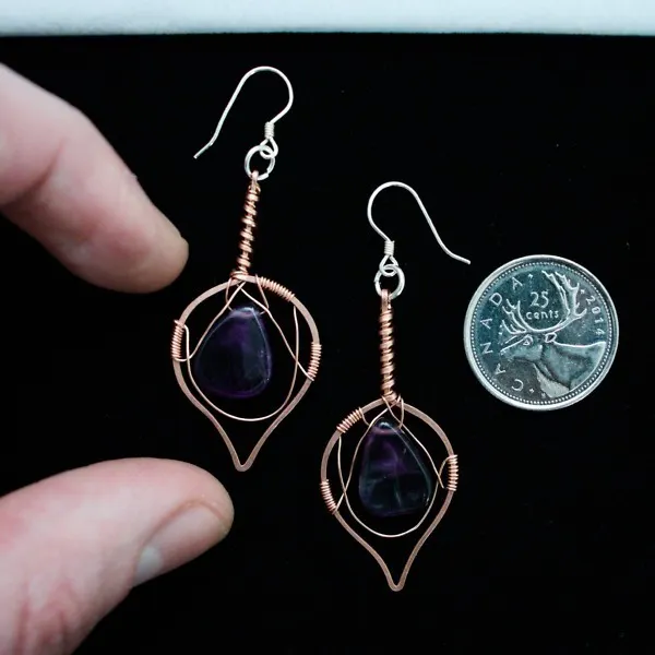 Quaking Aspen Leaf Copper Earrings