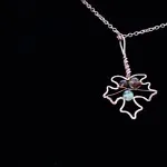 Sugar Maple Leaf - Whiskey Citrine - Copper Necklace